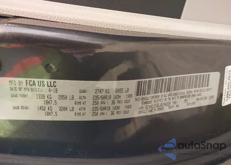 2018 Chrysler Pacifica Touring Plus из США, поврежденный, VIN 2C4RC1FG6JR294228